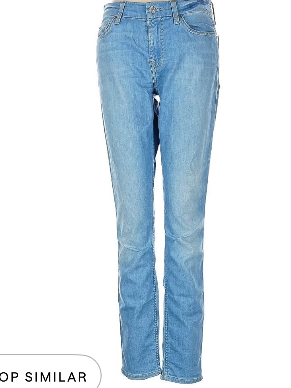 7 For All Mankind Light Blue Straight Leg Jeans